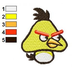 Yellow Goom Angry Bird Embroidery Design